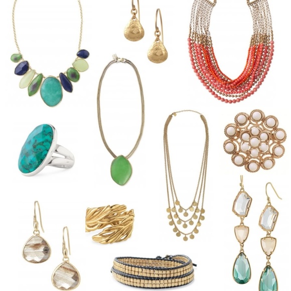 :: S&D Jade Green+Gold Serenity Stone Necklace Retired - Picture 3 of 9